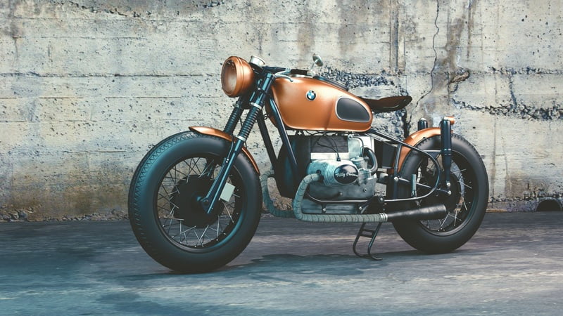 Sports Motorcycle Next to a Wall